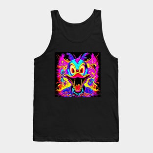 "Psychedelic Haunts: Unique and Colorful Halloween Horrors" Tank Top